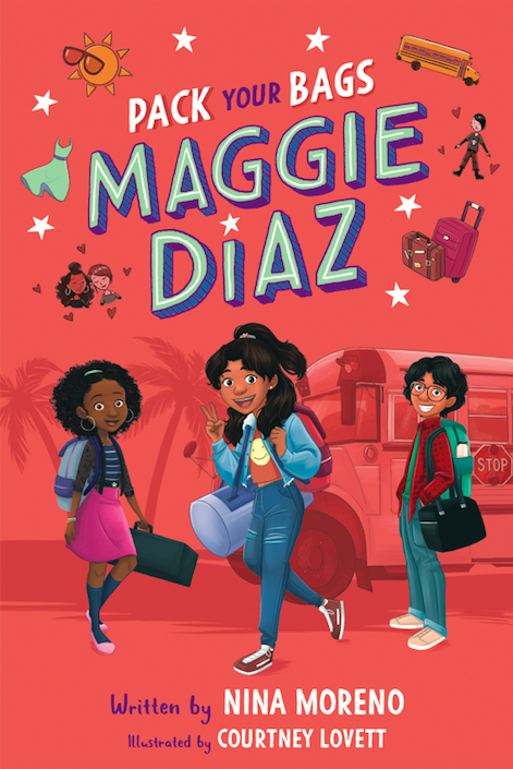 cover of Pack Your Bags, Maggie Diaz illustrated by Courtney Lovett